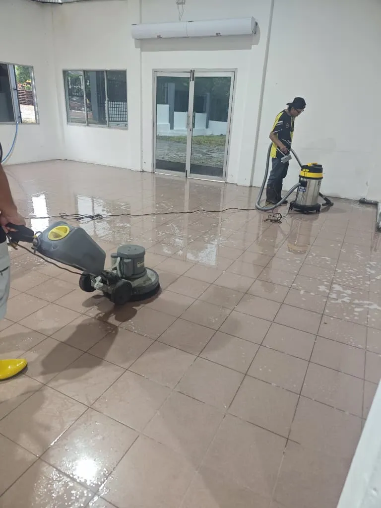 Cucian lantai selepas kerja renovation - Arfa Clean Kluang Johor
